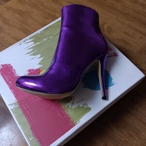 Purple Ankle Boots